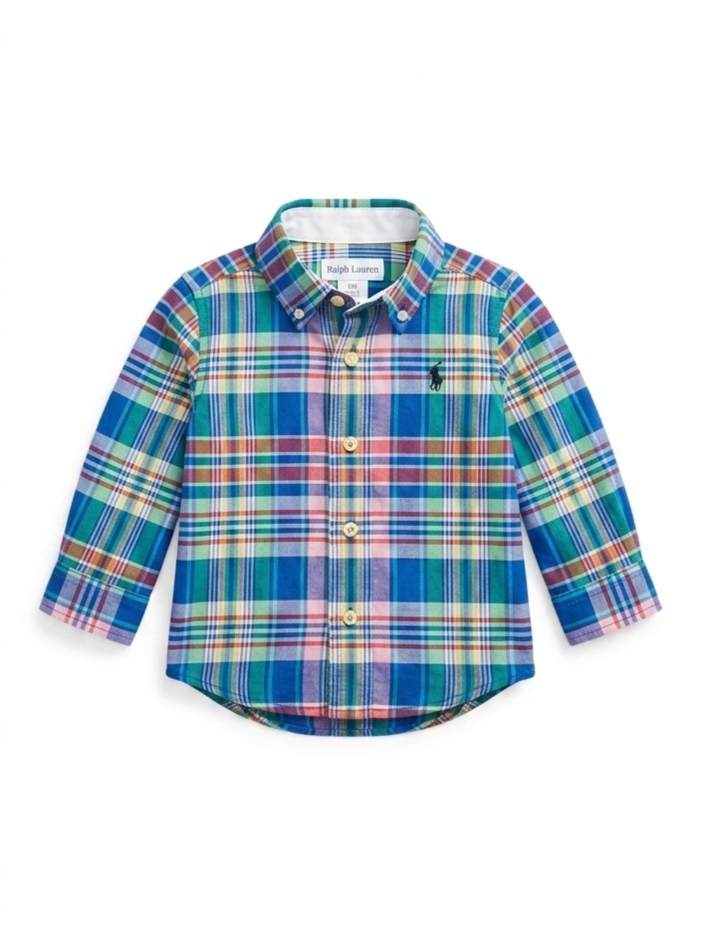 Ralph Lauren Baby Plaid Button-Down Shirt, size 9M, Multicolor